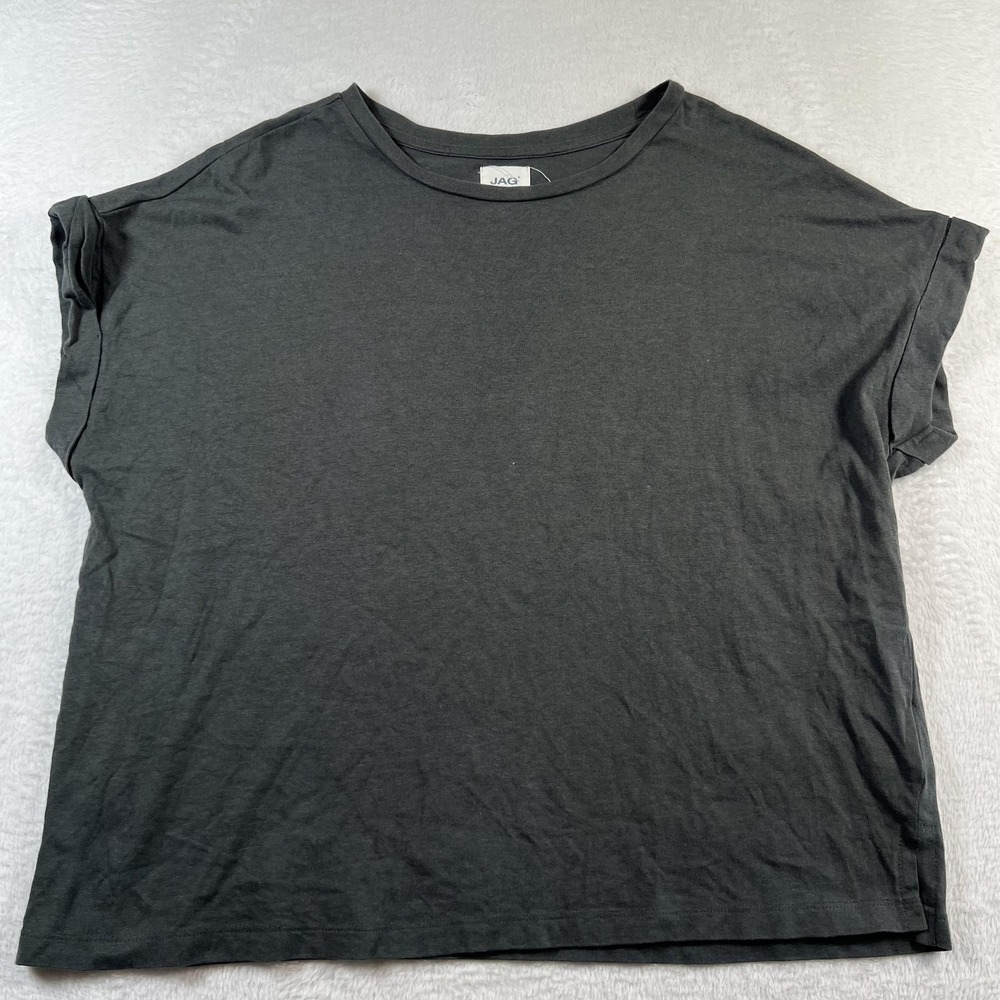 JAG Shirt Womens Small Gray Short Sleeve Dolman Crewneck Jersey Top Casual